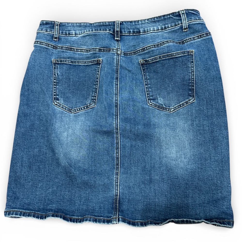 Jupe de Abby The Skirt Boutique Denim Mini Skirt Blue Size XXL - Picture 2 of 8